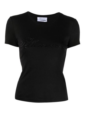 Blumarine Knee-Length Black Bow Dress With Bijou Brooch