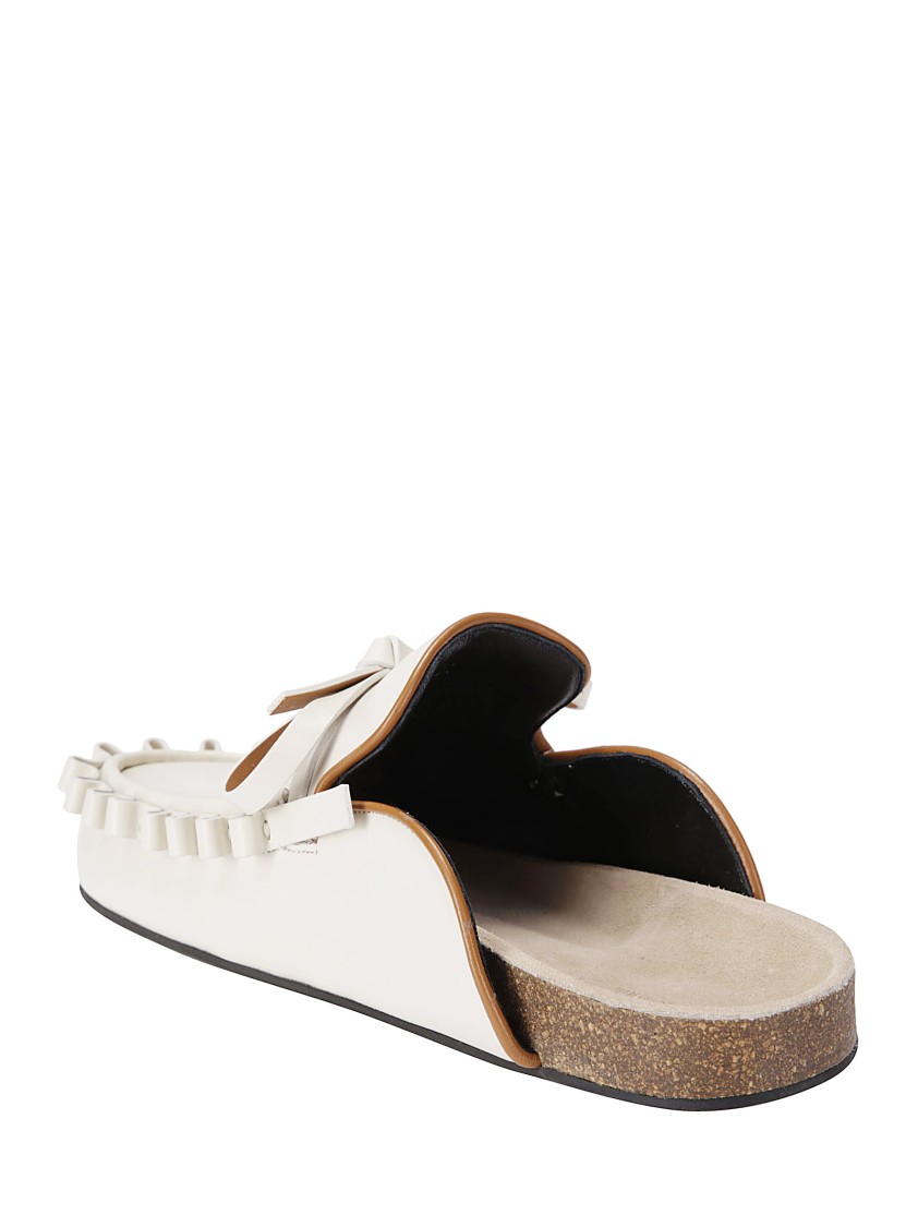 Shop Jw Anderson J. W. Anderson Ruffle Loafer W Slipper In Neutrals