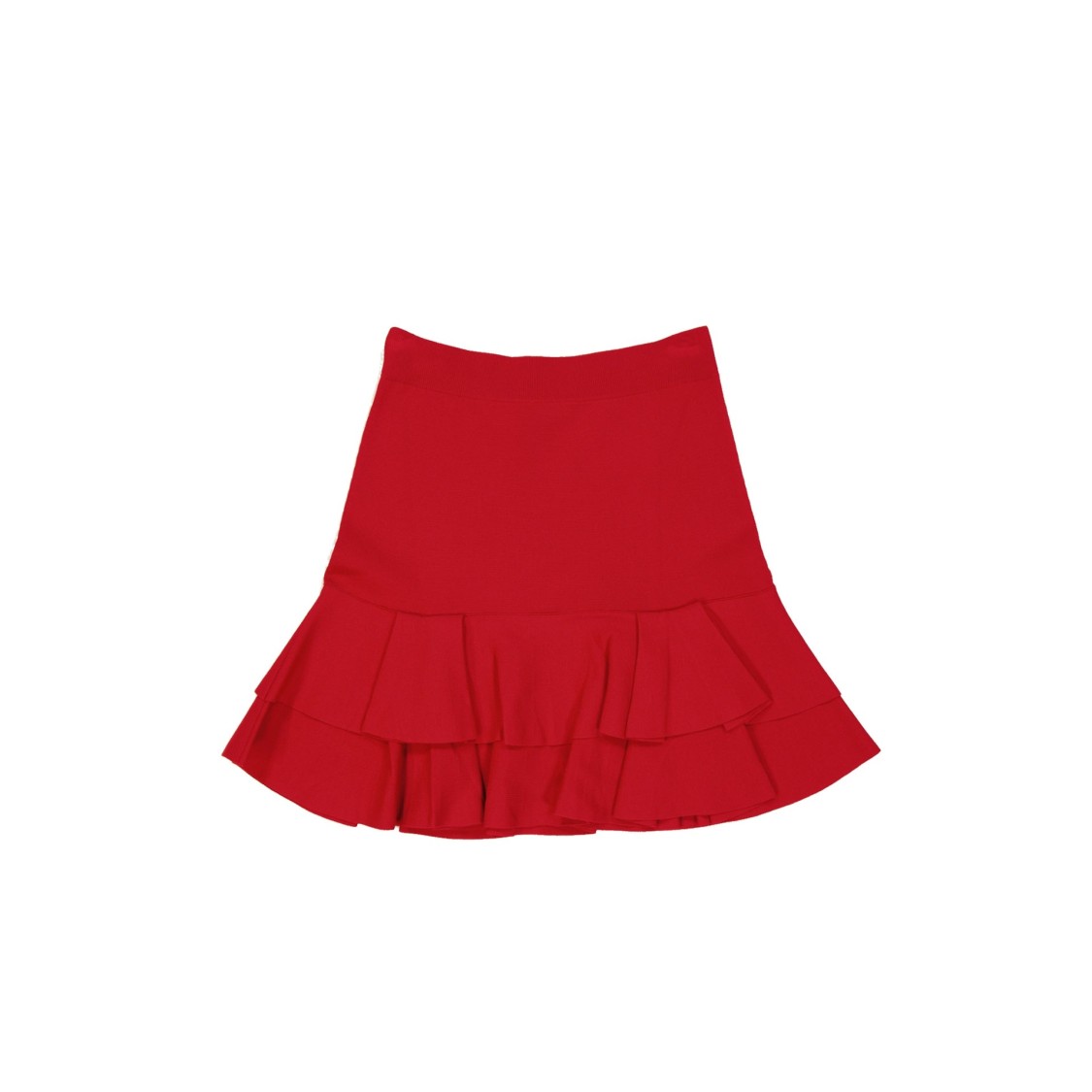 Moschino Flared Red Stretch Skirt In Red
