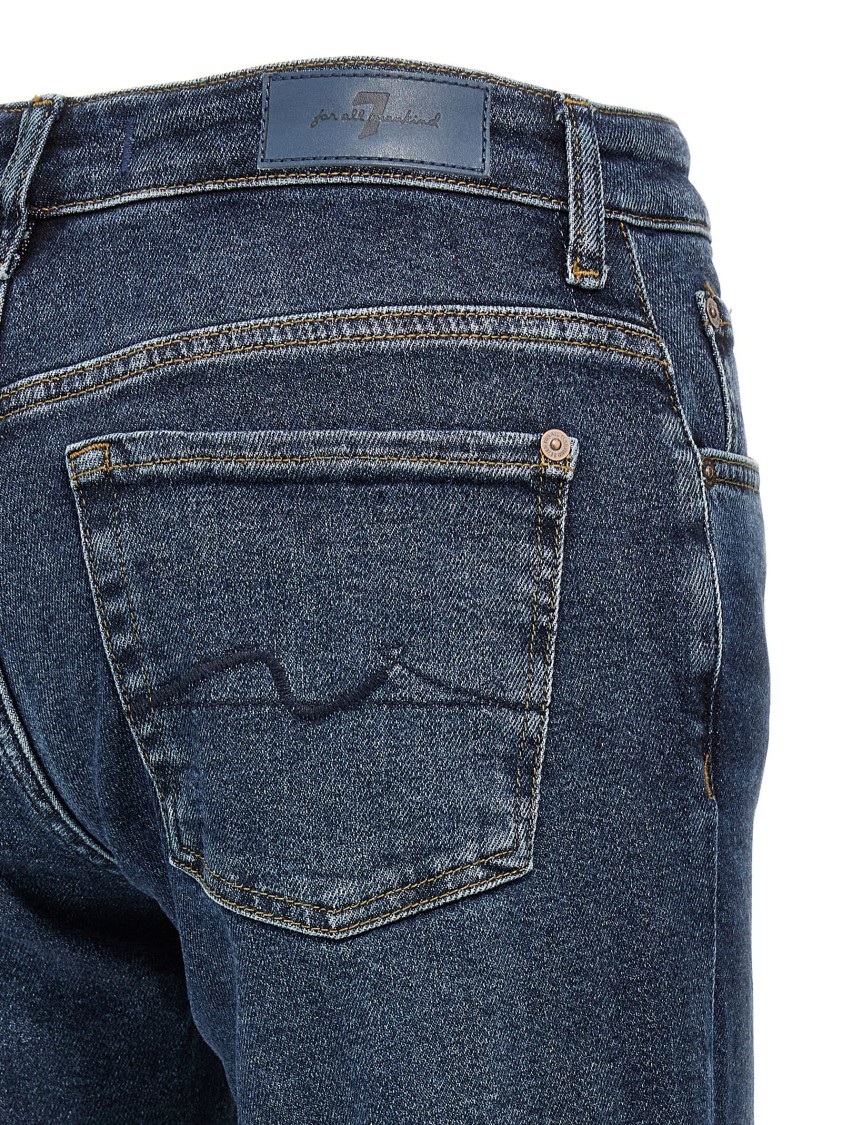7 For All Mankind Blue Calie Jeans In Blue