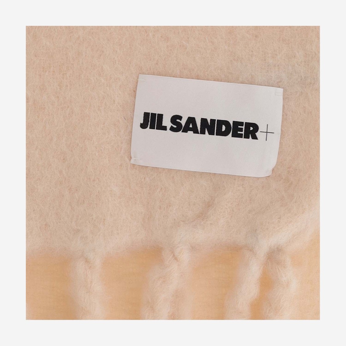 Jil Sander Rectangular Wool Blend Scarf In Neutral