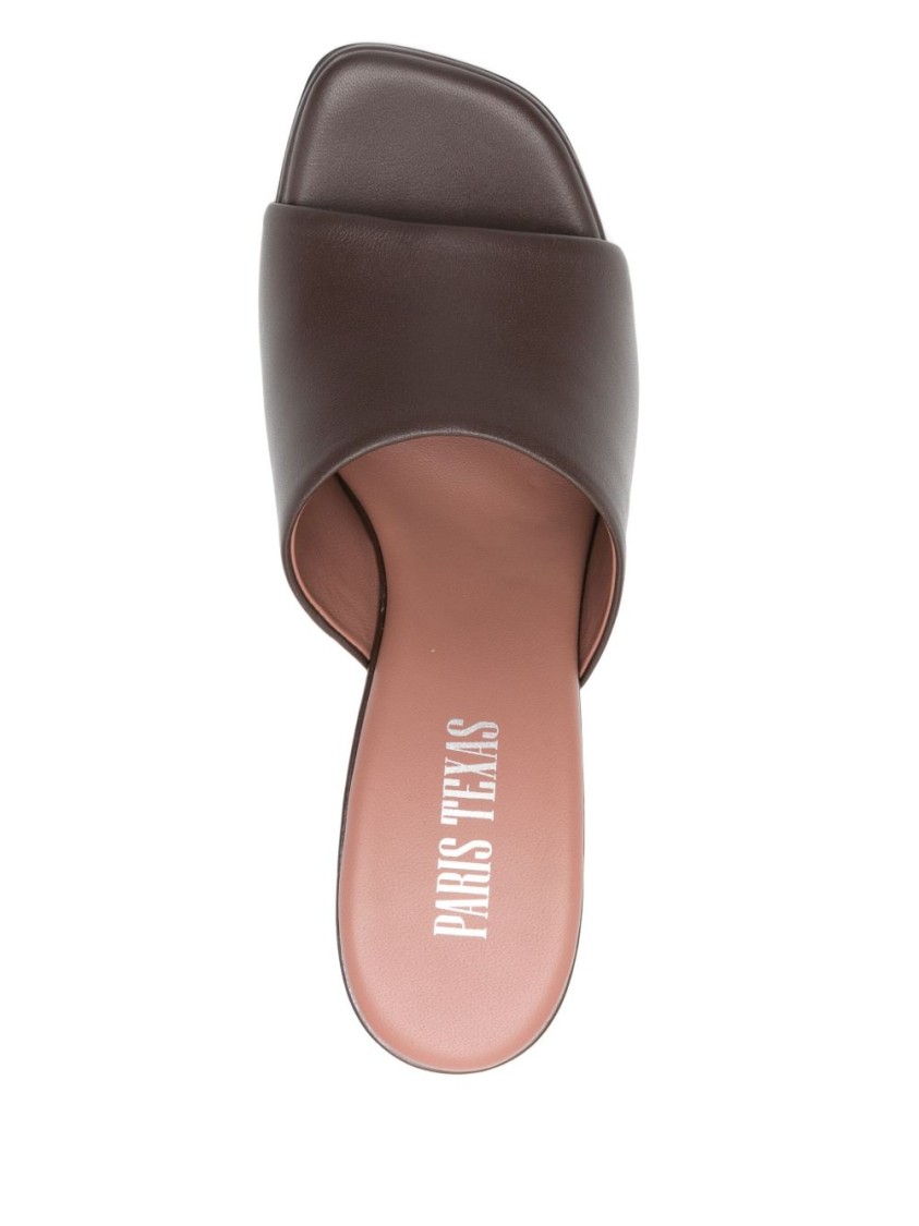 PARIS TEXAS PARIS TEXAS OPEN-TOE MULES WITH WIDE STRAP AND HIGH BLOCK HEEL