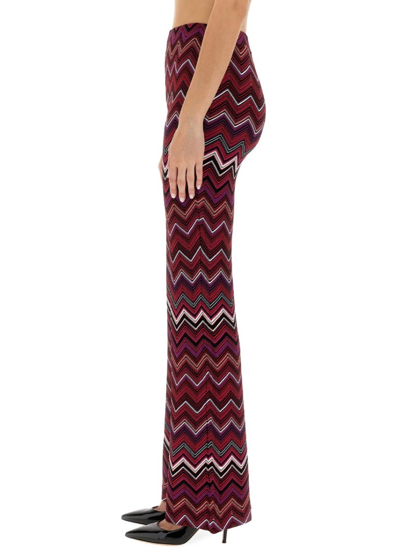 Shop Missoni Flare Fit Pants In Multicolor