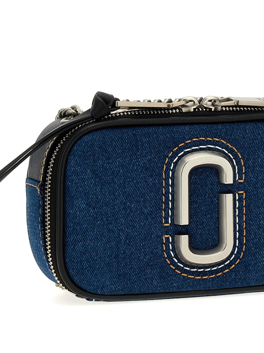 Marc Jacobs 'the Denim Chain Snapshot' Crossbody Bag In Blue