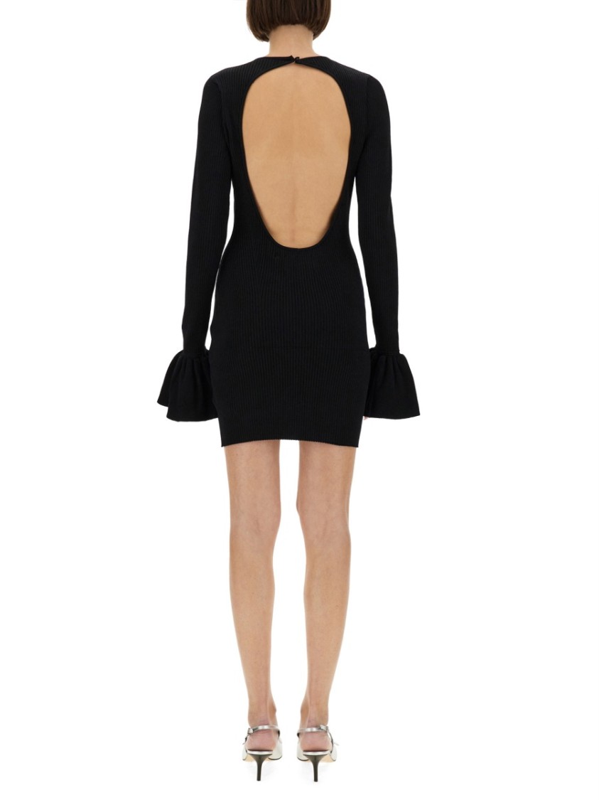 Shop Rotate Birger Christensen Rotate Knitted Mini Dress In Black