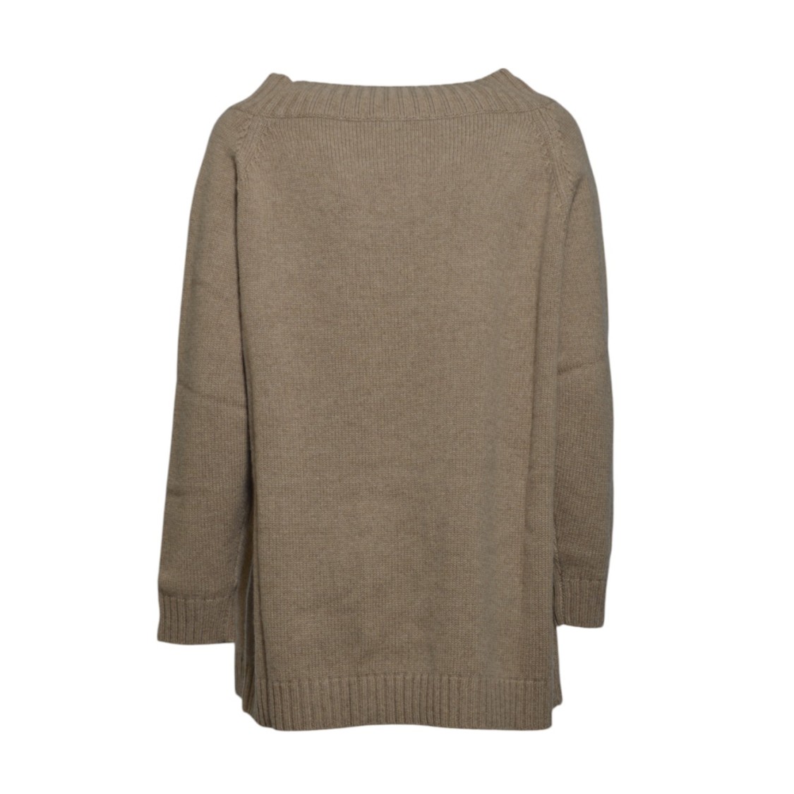 Max Mara Radames Off-shoulder Wool And Cashmere Sweater In Camel In Brown