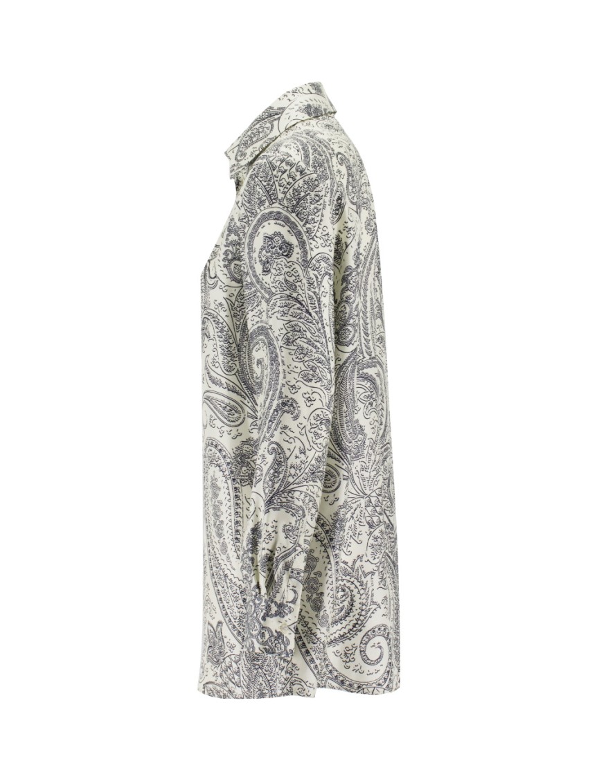 Etro All Over Paisley Print Silk Blouse