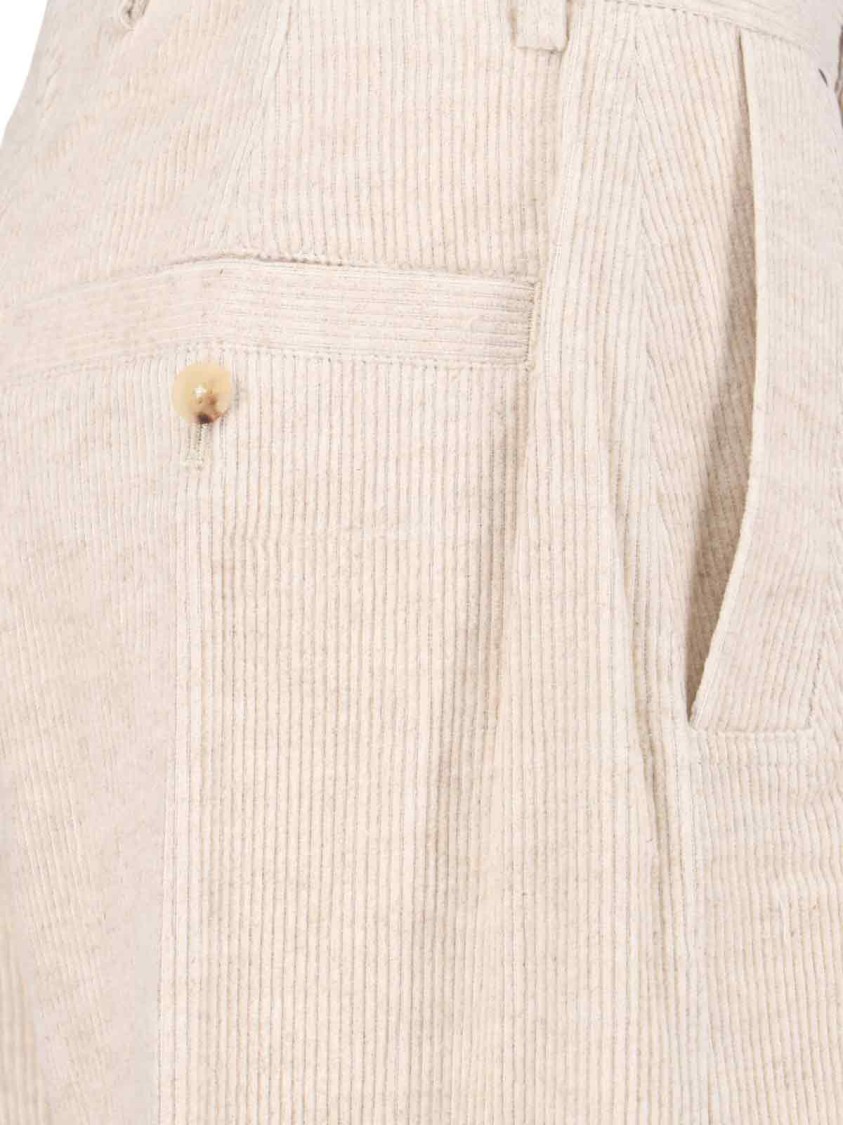 Rick Owens Trousers Wide-leg Button Detail In White