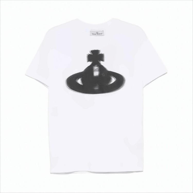 Vivienne Westwood ロゴ Tシャツ 白 Vivienne Westwood logo-embroidered Cotton T-shirt | White