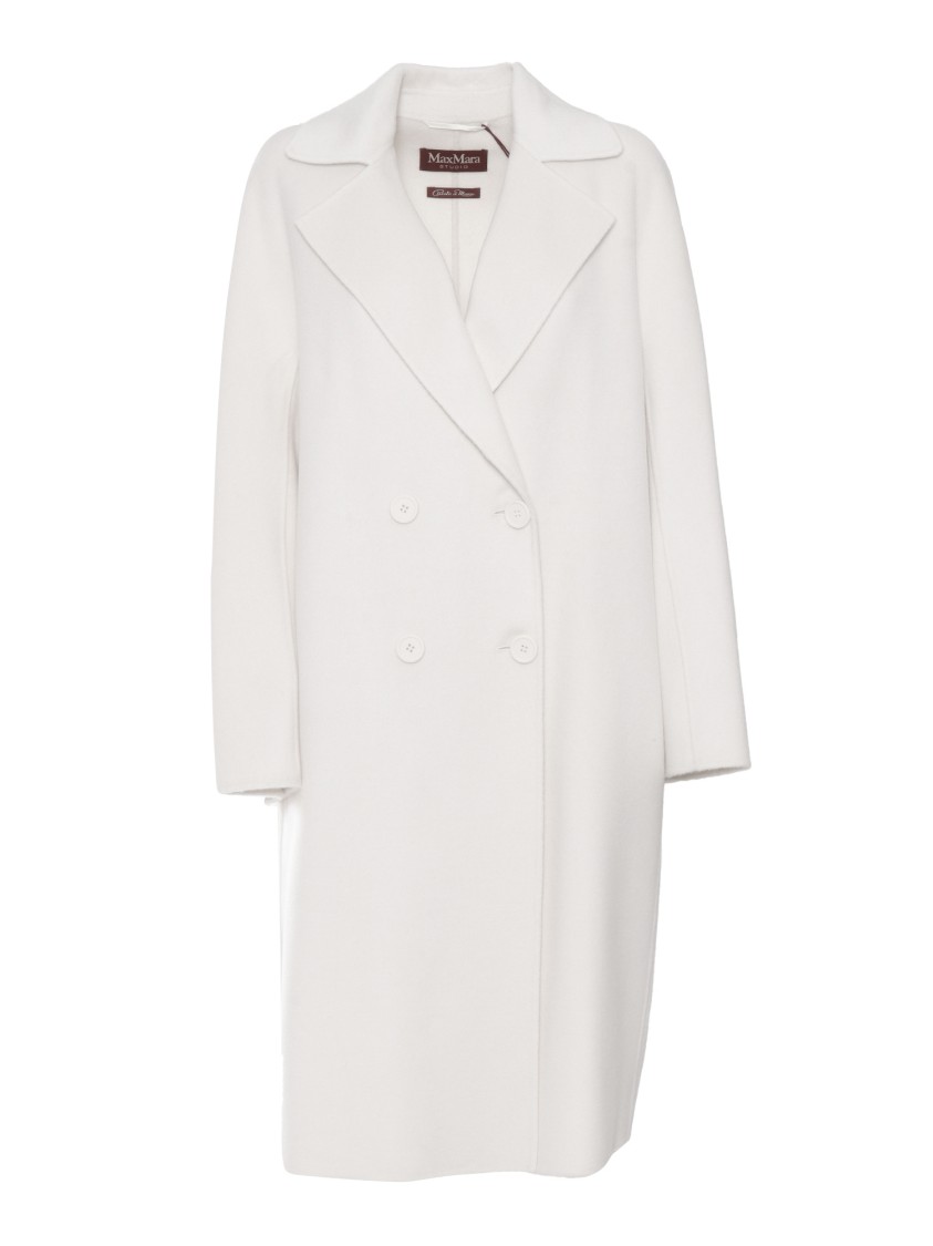 Max Mara Double-breasted Mid-length Coat With Notched Collar