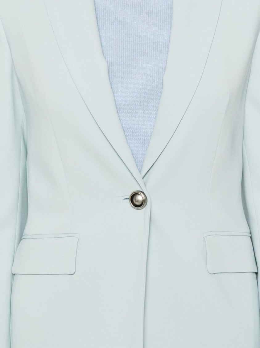 Pinko Tailored Jacket With Flap Pockets And Shoulder Pads