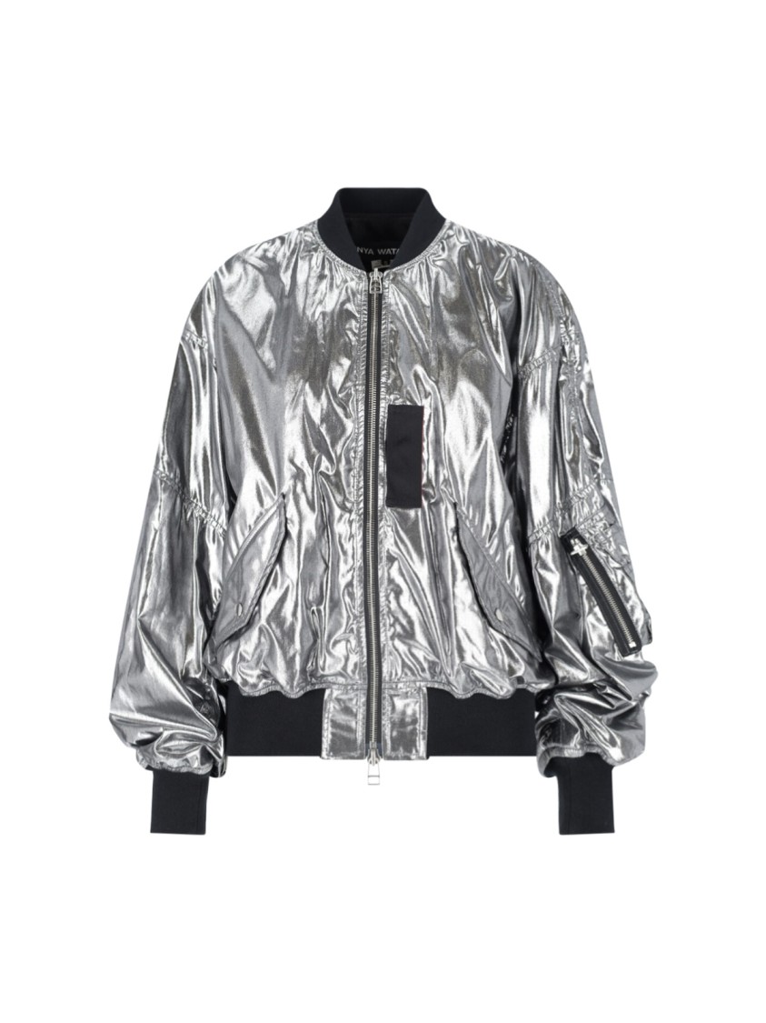Junya Watanabe Casual Jacket With Elasticated Hem And Metallic Finish
