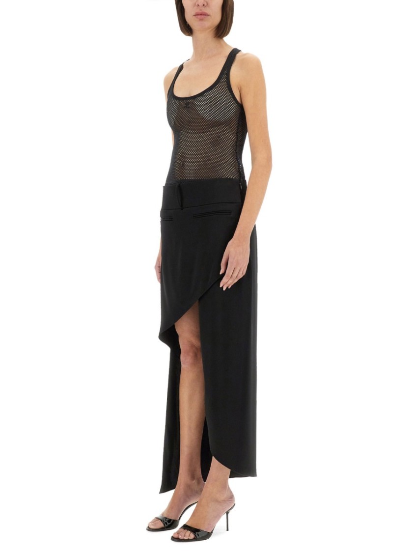 Shop Courrèges Lightweight Mesh Tank Top Crafted In Black