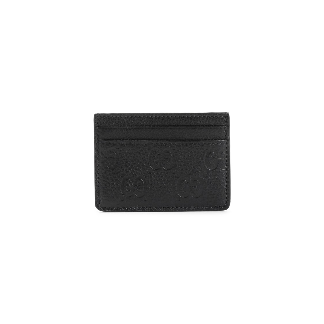 Gucci Compact Leather Card Case In Black