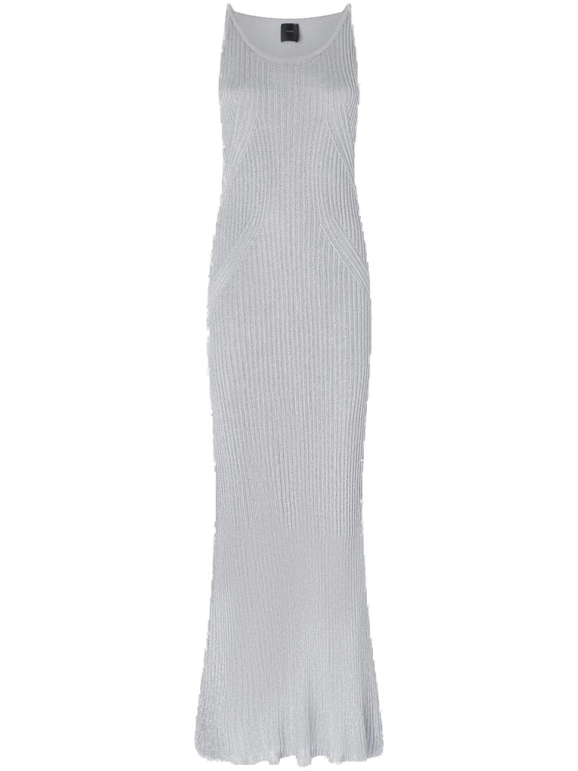 Pinko Nelson Viscose And Metallised Fibre Long Dress