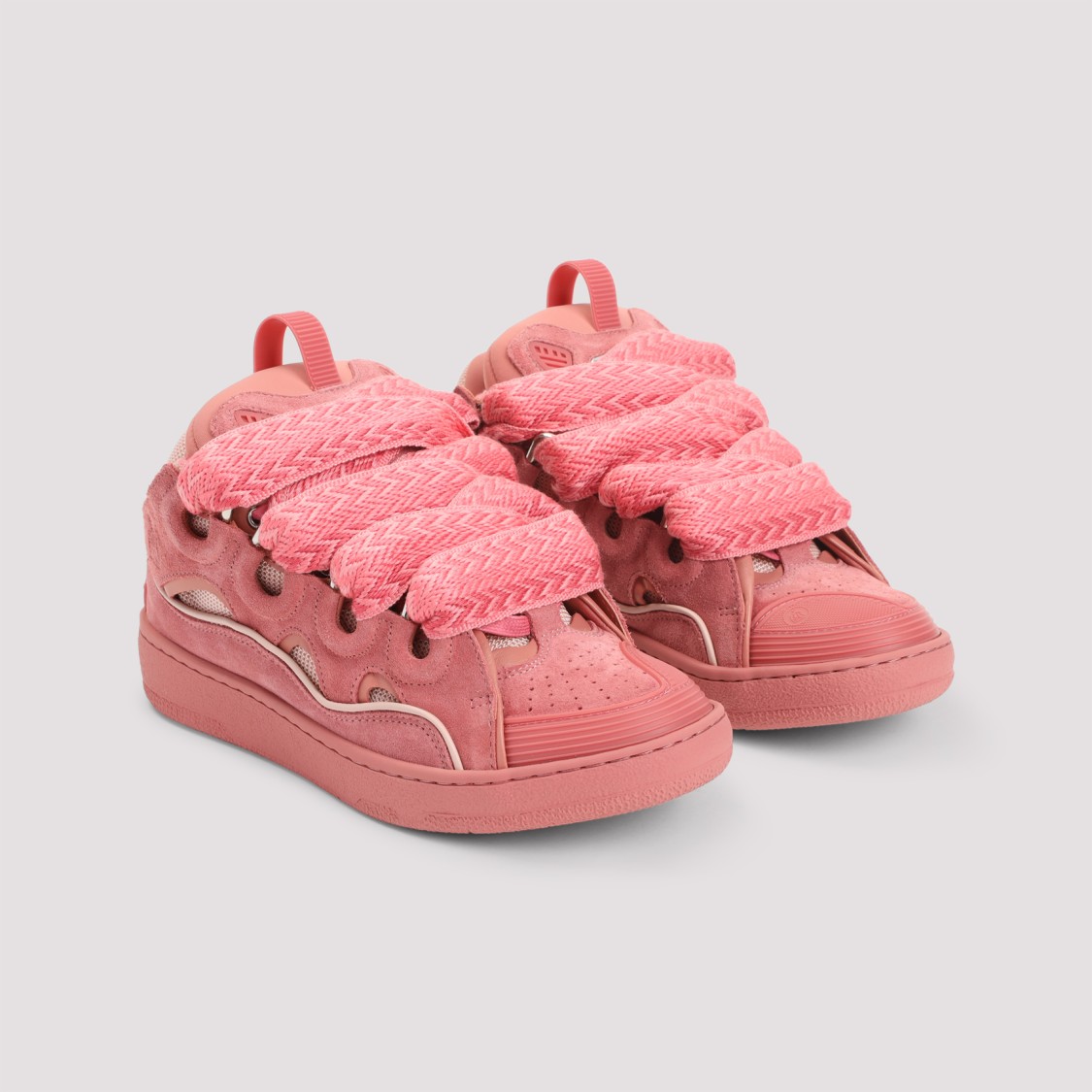 Lanvin Leather Sneakers With Unique Lacing System