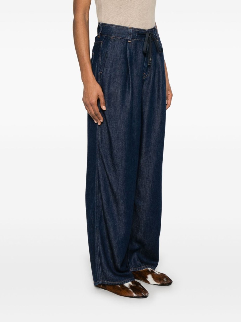 Seven Relaxed Fit Jeans With Concealed Fly And Drawstring Waist