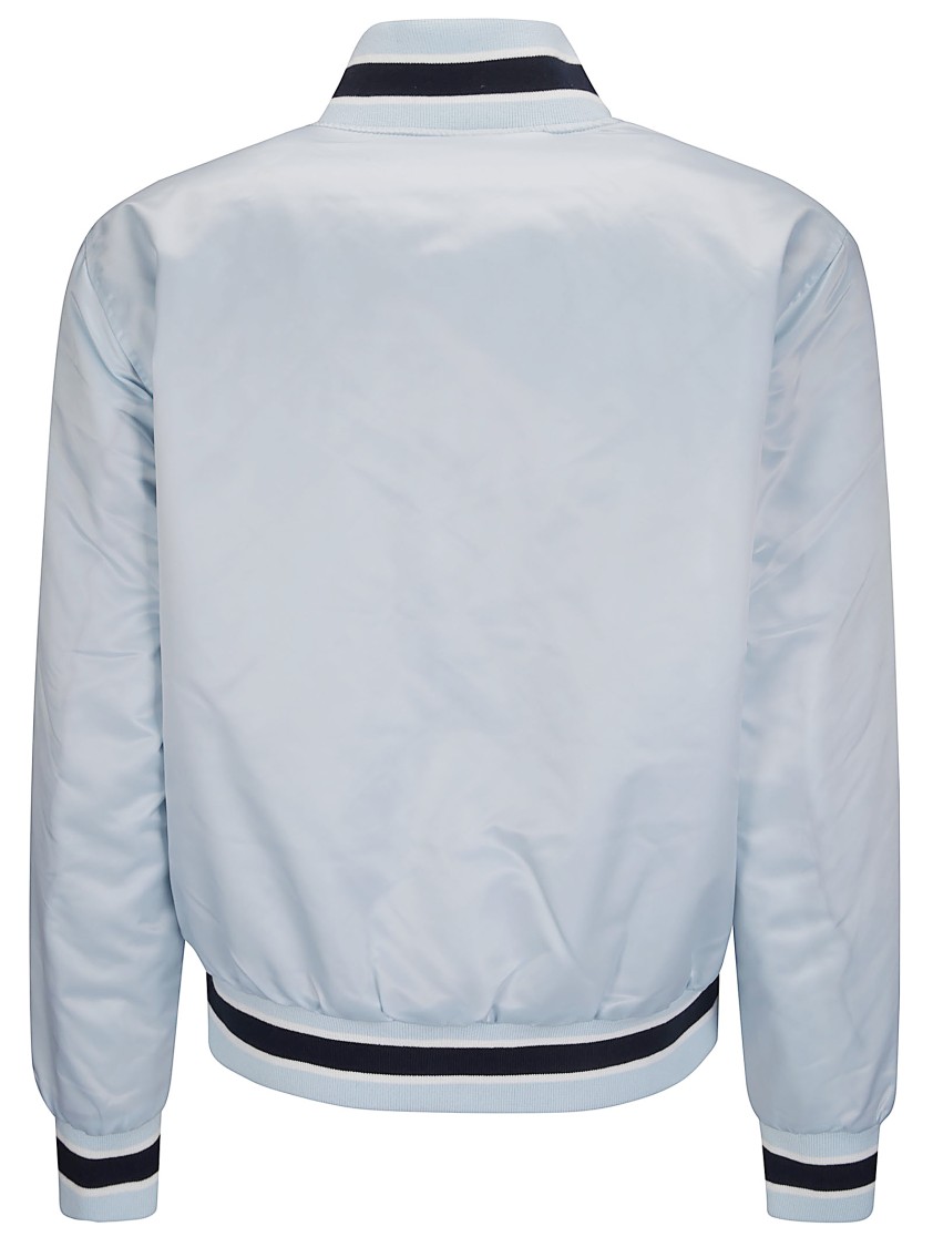 Icecream Running Dog Satin Bomber Jacket In Gray