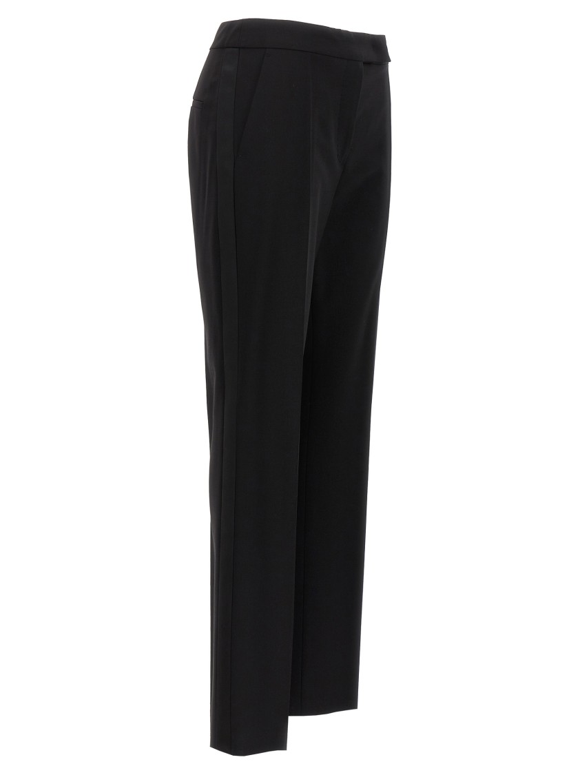 Max Mara Tailored Trousers With Pockets And Belt Loops In Black