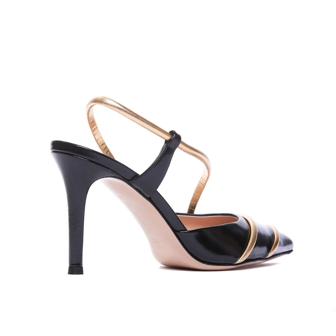 Gianvito Rossi Elegant Pointed Toe Leather Slingbacks With Stiletto Heel