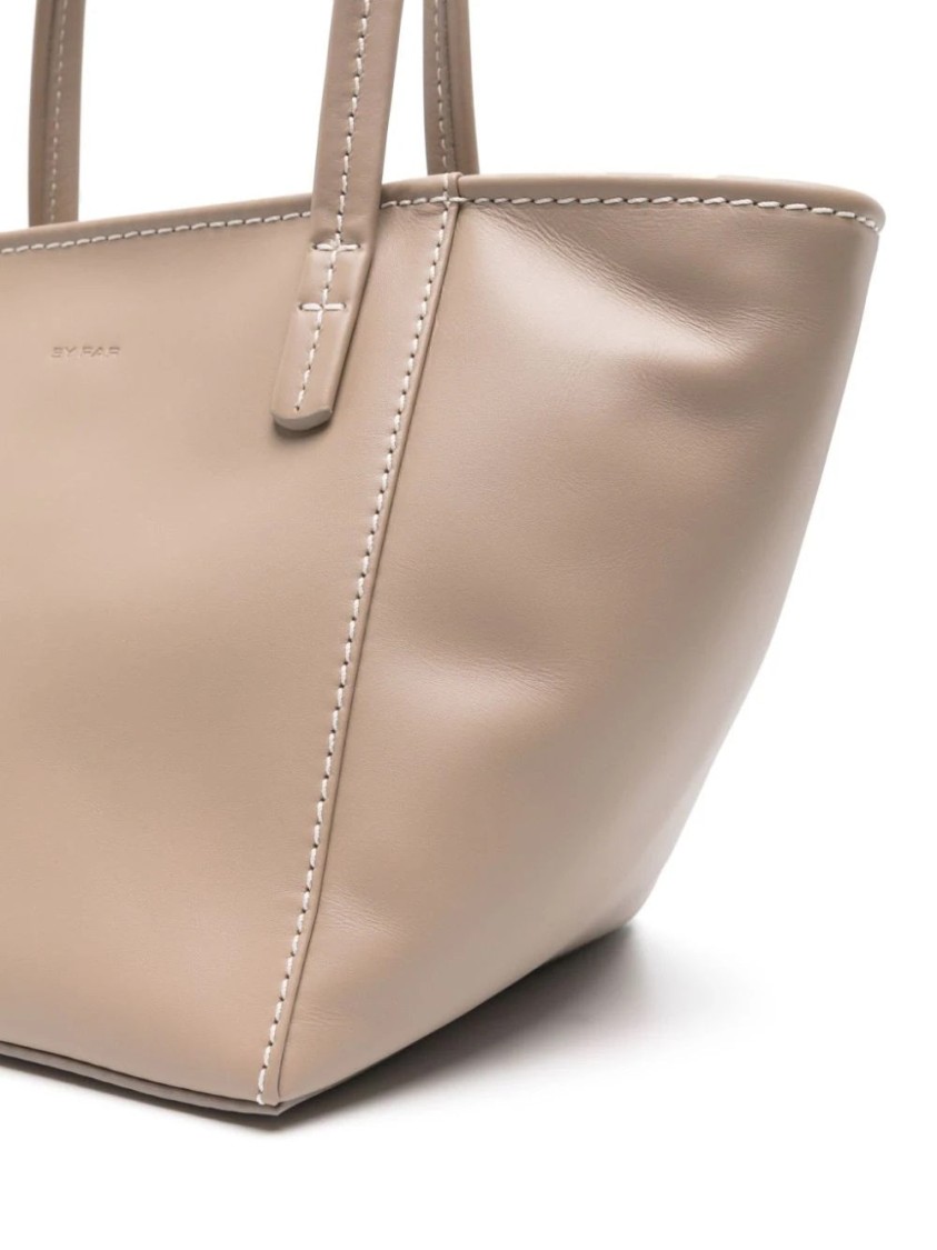 By Far Taupe Leather Handbag In Neutral