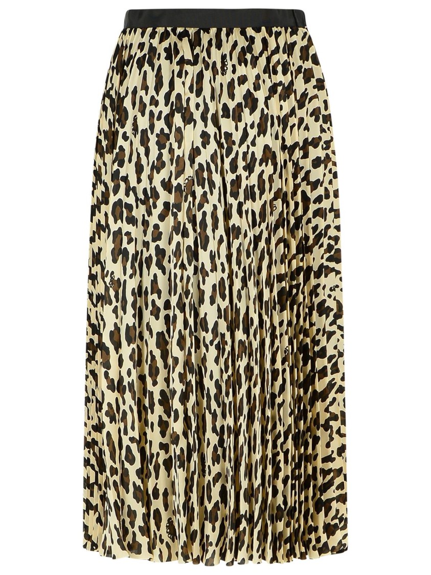 Shop Sacai Beige Polyester Skirt