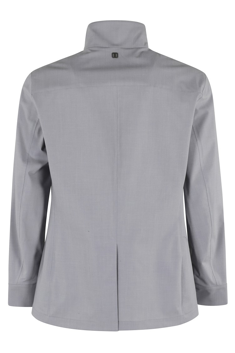 Duno Double Breasted Superlight Wool Blend In Grey