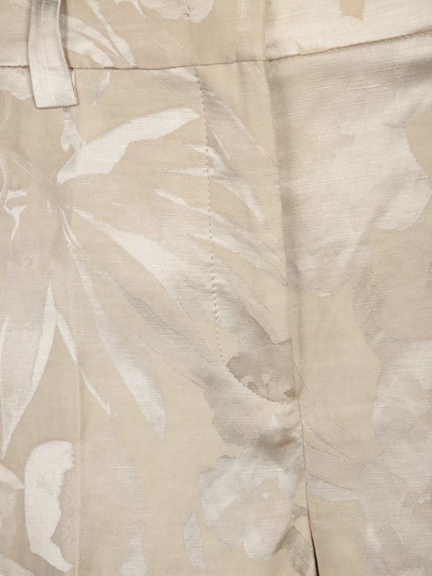 Shop Incotex Beige Trousers With Tailored Fit