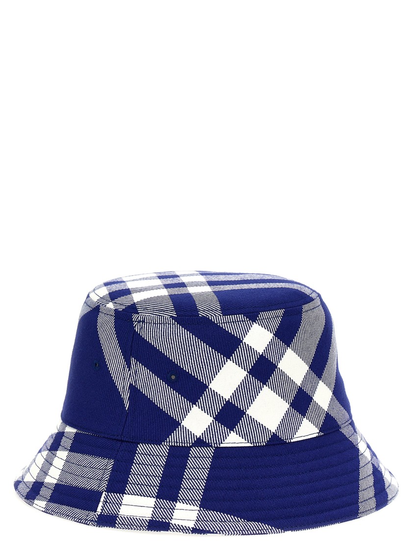 Burberry Bucket Hat Check In Blue
