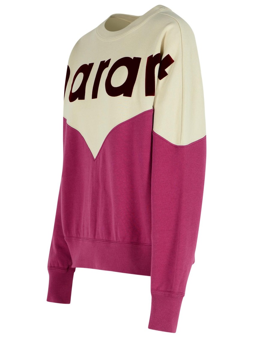 Isabel Marant Étoile Houston' Sweatshirt In A Grape-and-eye Cotton Blend In Multi