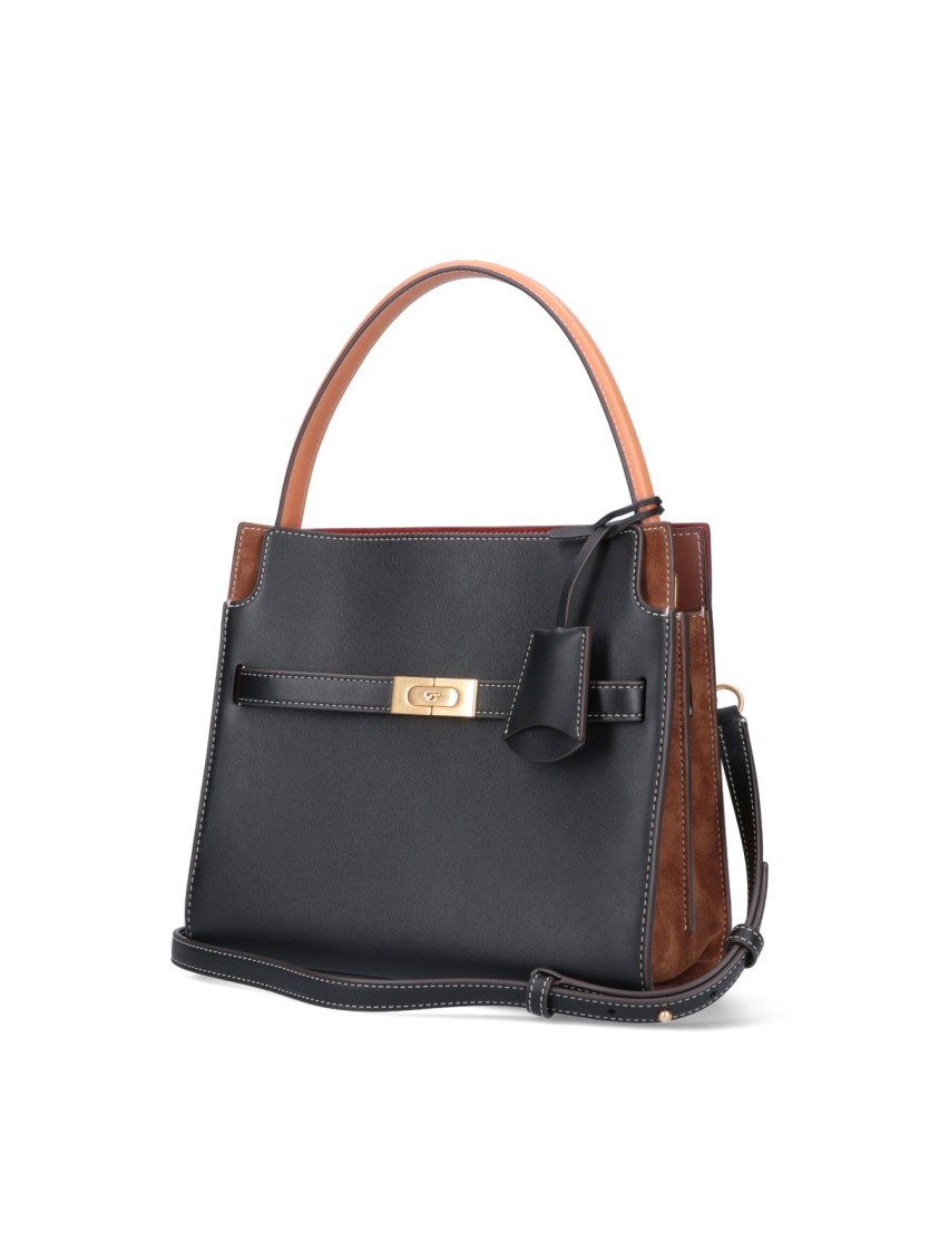 Tory Burch Small 'double Lee Radziwill' Bag – Black