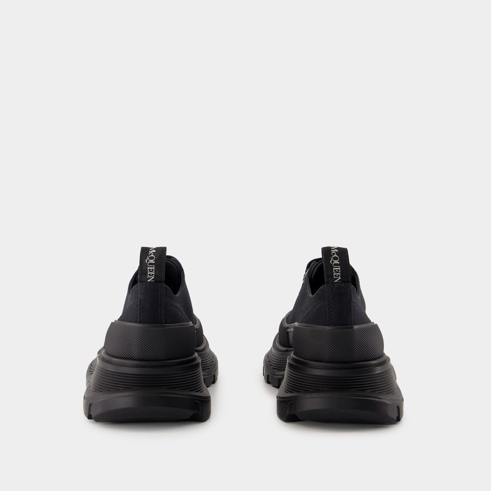 ALEXANDER MCQUEEN ALEXANDER MCQUEEN TREAD SLICK SNEAKERS - CANVAS - BLACK