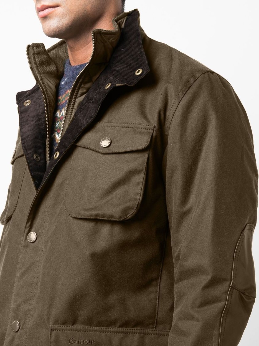 Barbour Collared Field Jacket In Black