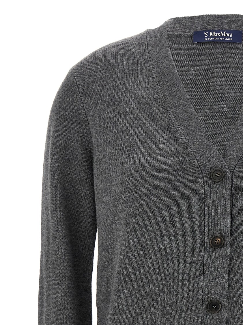 Max Mara 'apollo' Cardigan In Gray