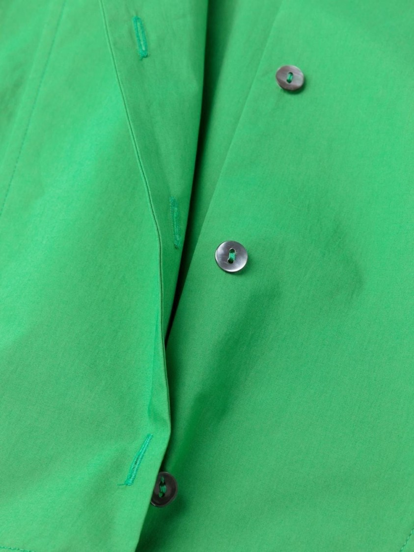 P.a.r.o.s.h . Classic Shirt Design Midi Dress In Green