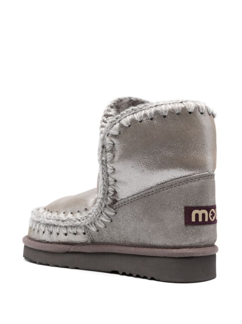 MOU MOU ANKLE BOOTS IN DOUBLE FACE SHEEPSKIN WITH DETAILING
