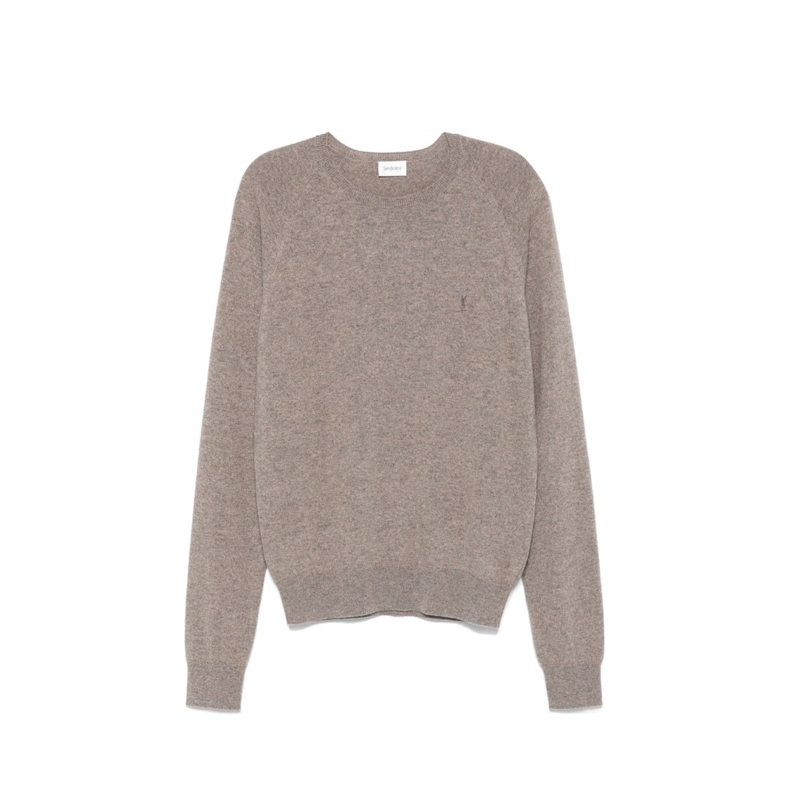 Saint Laurent Cassandre Cashmere Sweater Men In Neutral