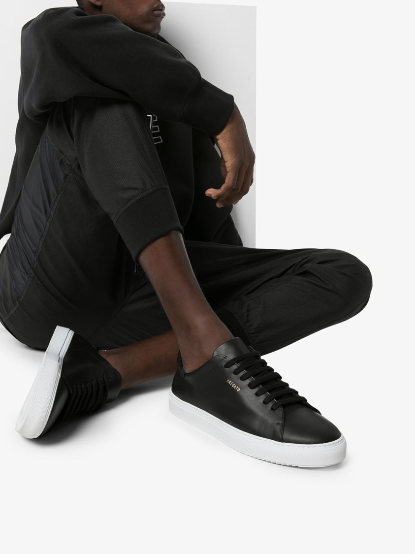 Axel Arigato Clean 90 Smooth Leather Sneakers In Black