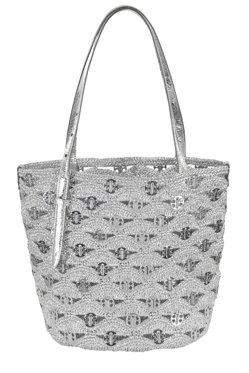 トートバッグ Rabanne Raffia Lurex Shoulder Bag With Double Handles Rabanne Raffia Lurex Shoulder Bag With Double Handles Tote