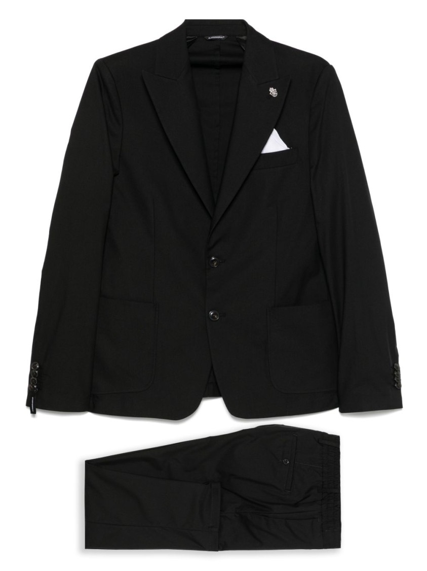Shop Daniele Alessandrini Tailored Black Suit With Modern Fit