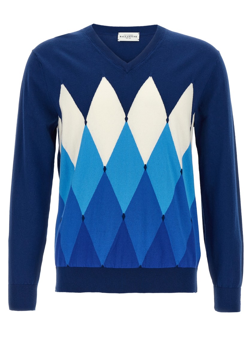 Ballantyne Argyle Sweaters And Cardigans In Blue