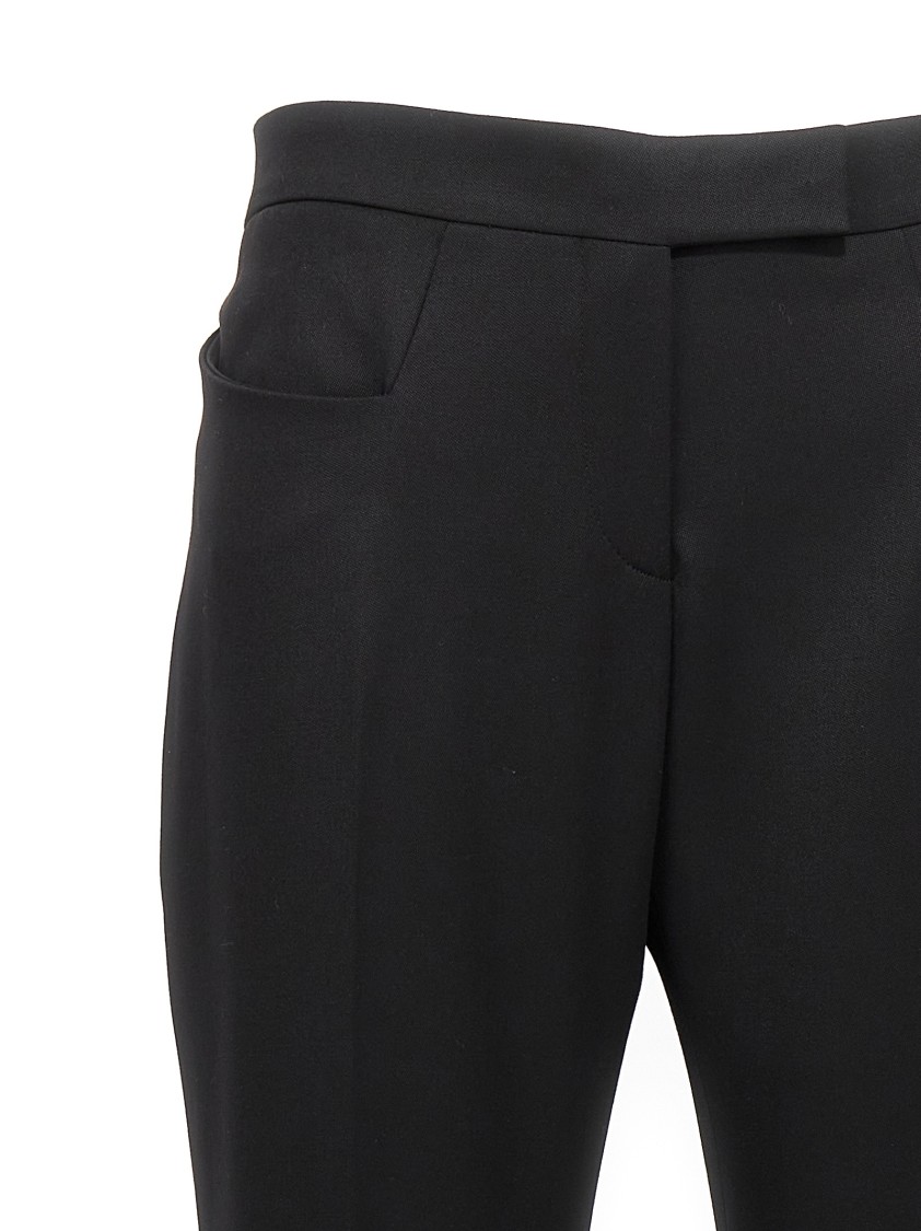 Tom Ford Flared Pants With Central Pleat In Black