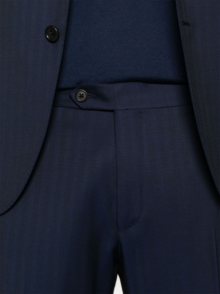 Corneliani Tailored Blue Suit With Classic Detail
