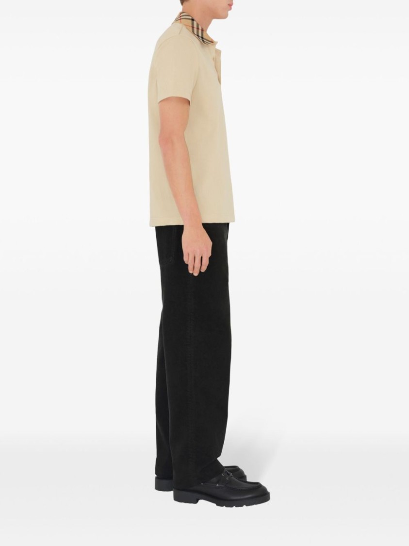 BURBERRY BURBERRY CLASSIC POLO WITH DISTINCTIVE CHECK COLLAR
