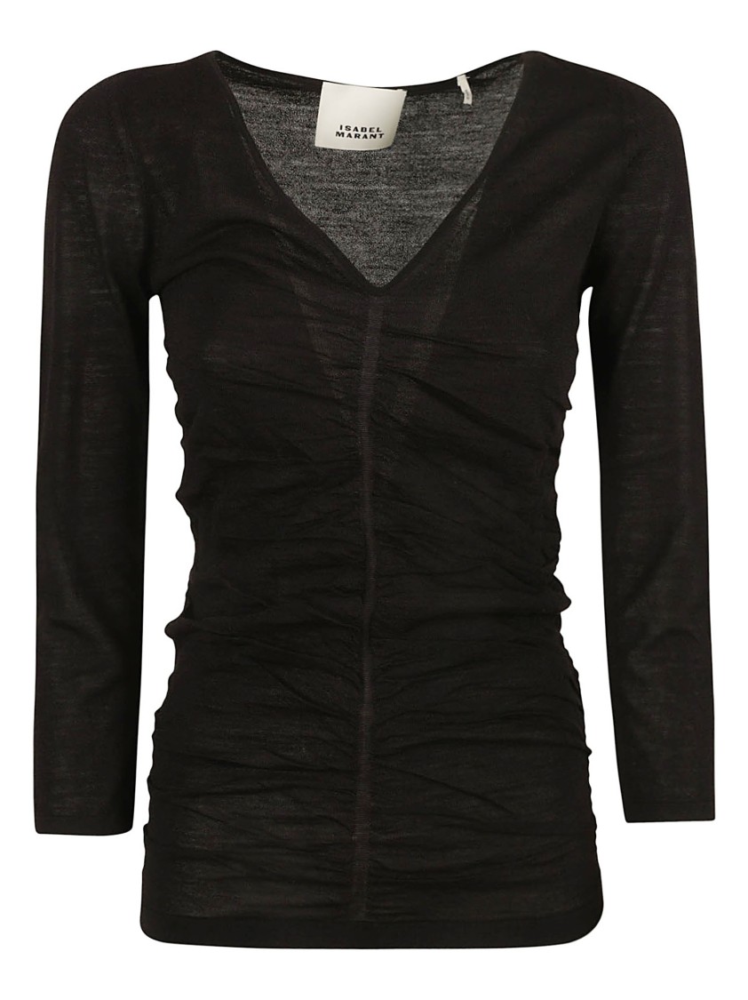Isabel Marant Fitted V-neck Black Sweater