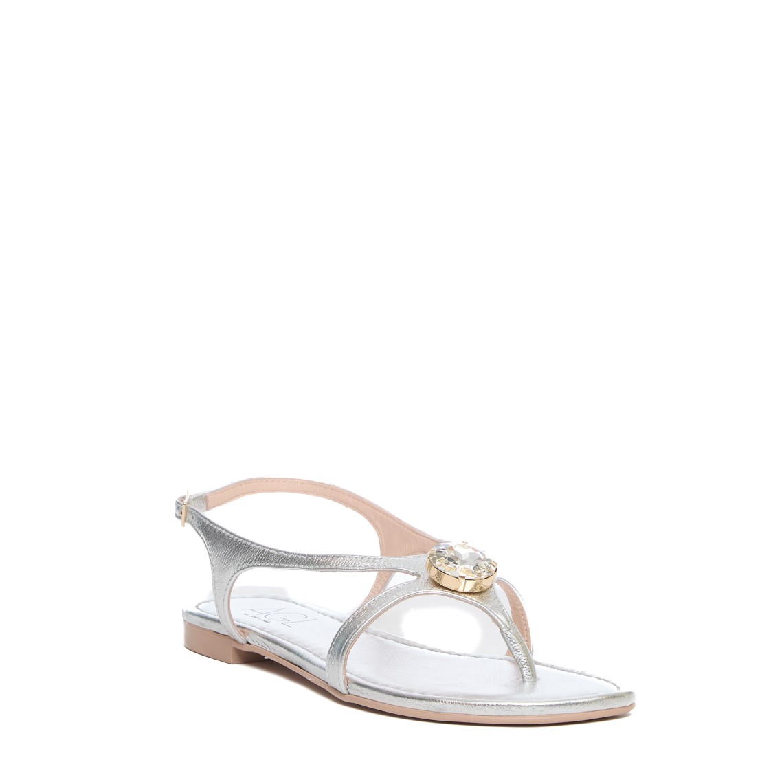 Agl Attilio Giusti Leombruni Agl Summer Crystal Sandals With Cabochon Detail