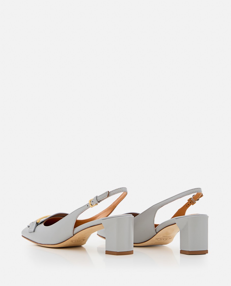 Tod's Slingback T50 Light Blue Slingback Heels In Blue