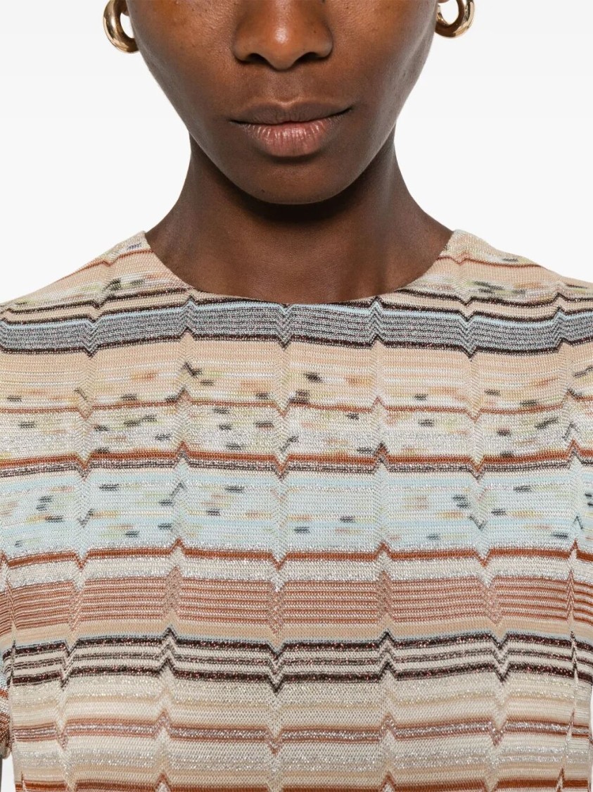 Missoni Mini Dress With Horizontal Stripes In Multi