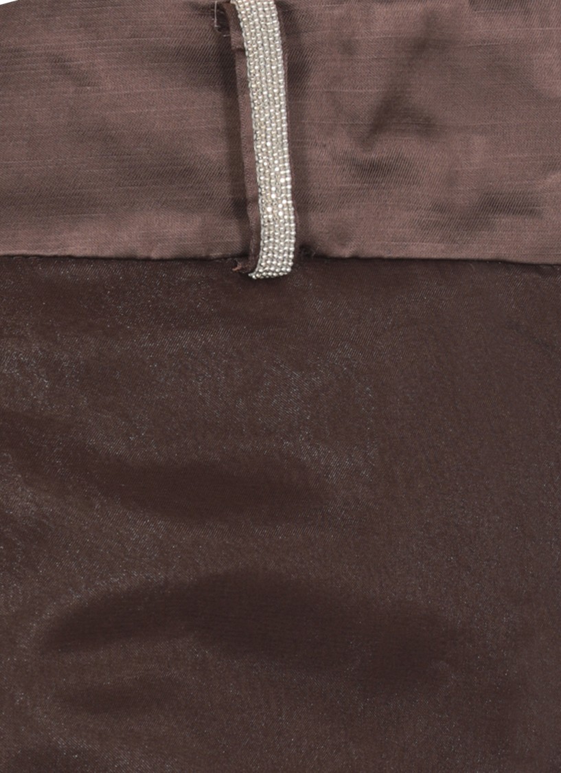 Shop Peserico Aurea Brown Linen And Viscose Pants