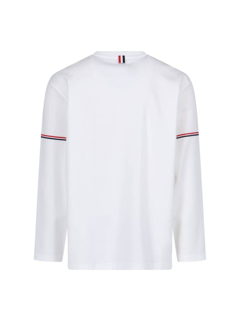Thom Browne Rwb Stripe Cotton T-shirt